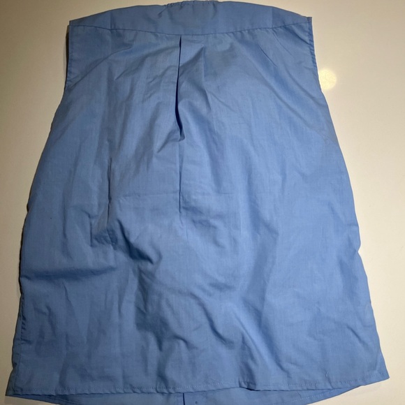 Poor Things Inspired Blue Ruffle Button Up Top - Picture 2 of 3